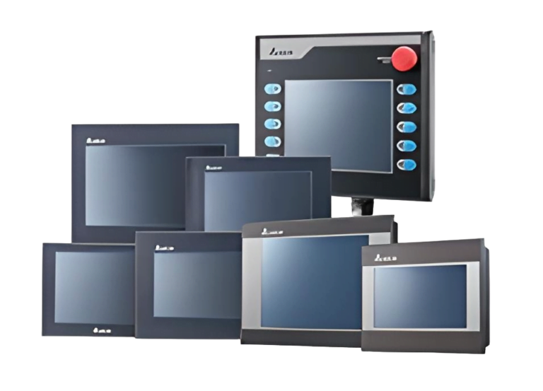 Diferentes pantallas HMI de la marca Delta Electronics