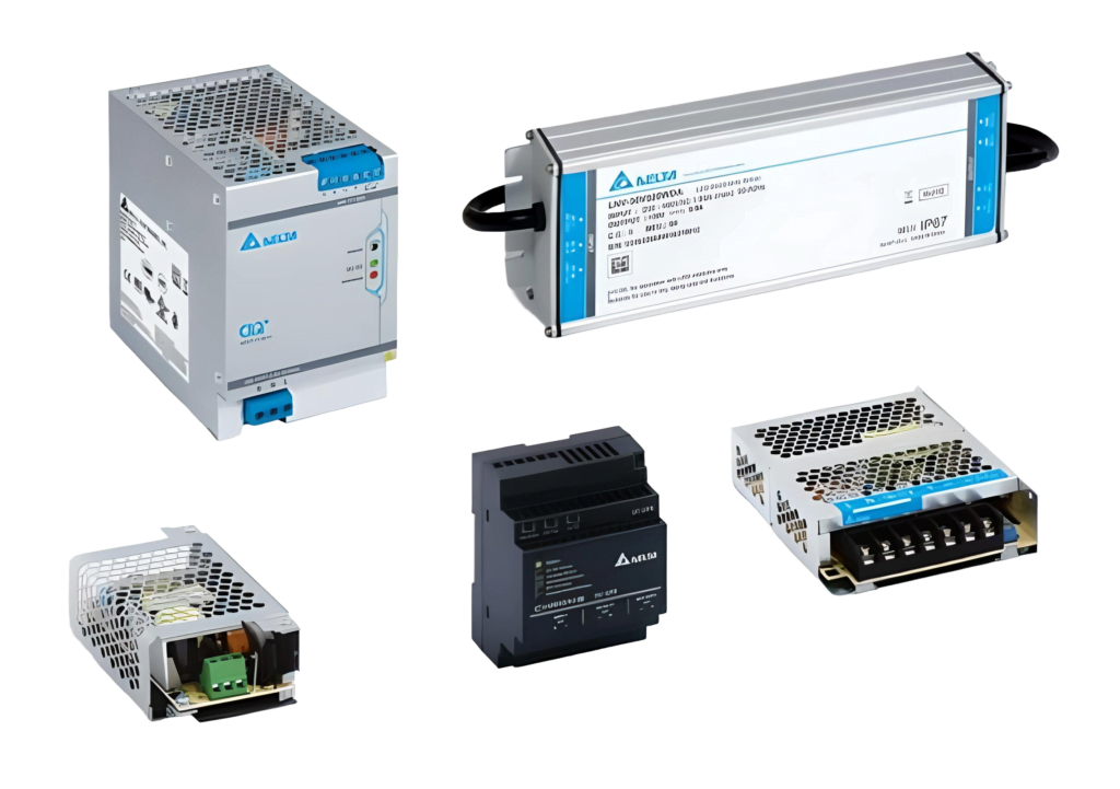 Distintas fuentes de alimentación industrial marca Delta Electroncis