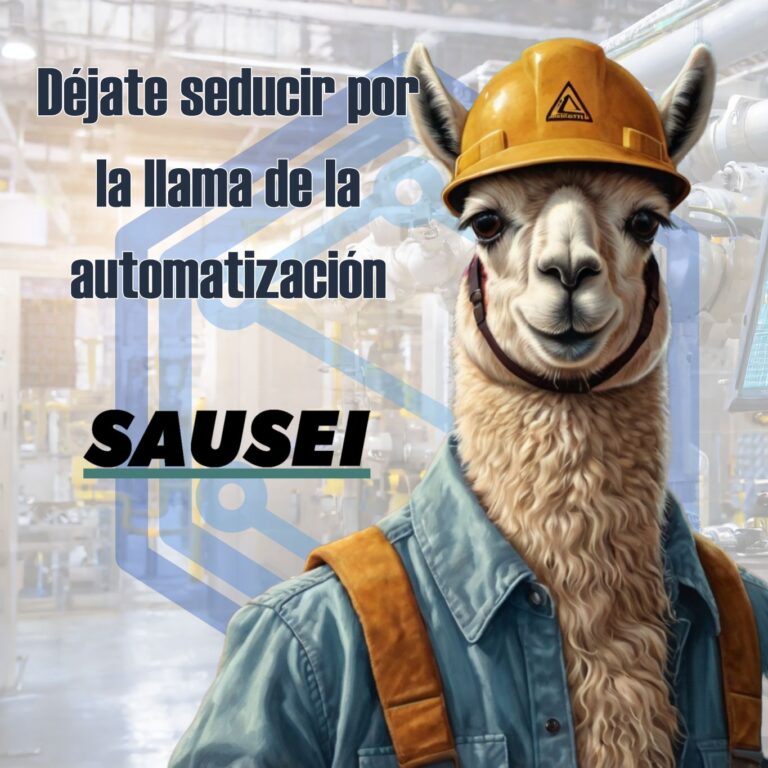 Publicidad incitando a contactar con la empresa SAUSEI con una llama ingeniera