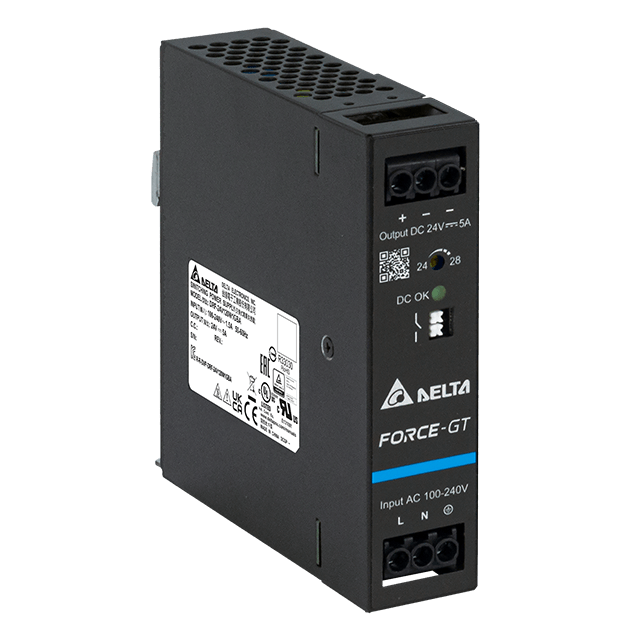 Fuente de alimentación color negro DRF-24V120W1GBA de la marca delta electronics