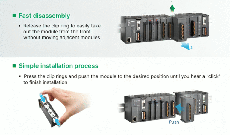 características de los PLC AS series de la marca delta electronics